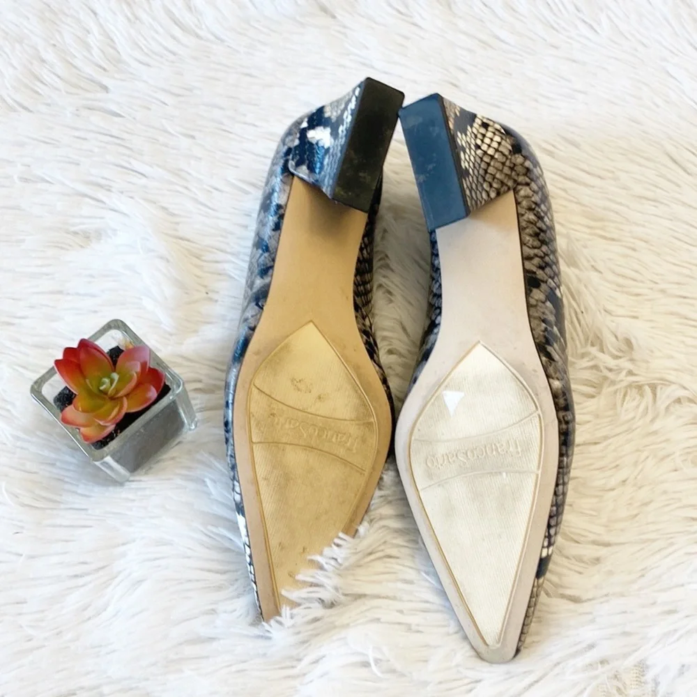 Franco Sarto Samira Artist Snake print architectural heel pump women’s 6.5